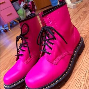 Dr. Martens Fuchsia Combat Boots